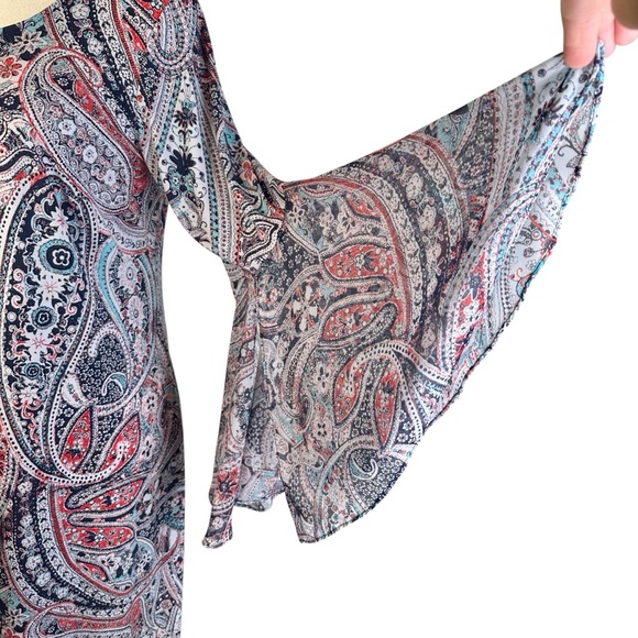 MSK Colorful Paisley Shift Dress Plus Size 1X - Picture 7 of 10